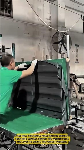 The FOAM MOLDING PRESS is pure FACTORY GENIUS! 🤯 Making CAR PARTS looks so EASY!