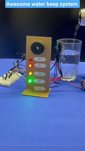 Water Level Indicator System #experiment #diyprojects #waterlevelcontroller #reels #schoolproject