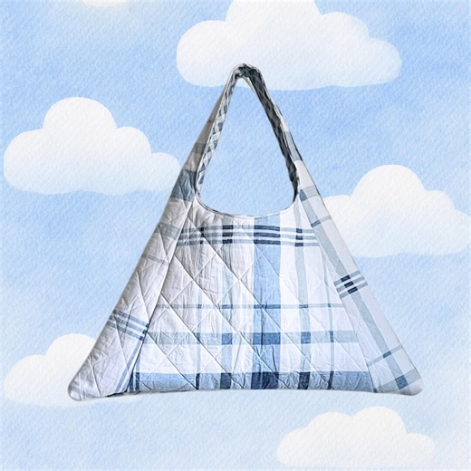 Quilted Sky Blue Purse 1 of 1 Handmade Upcycled - Etsy
