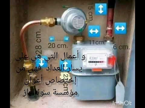 طريقة تركيب عداد الغاز الطبيعي (غاز المدينة)