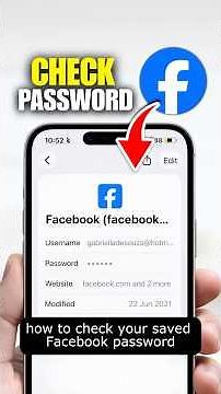 How To Check Facebook Saved Password (iPhone)