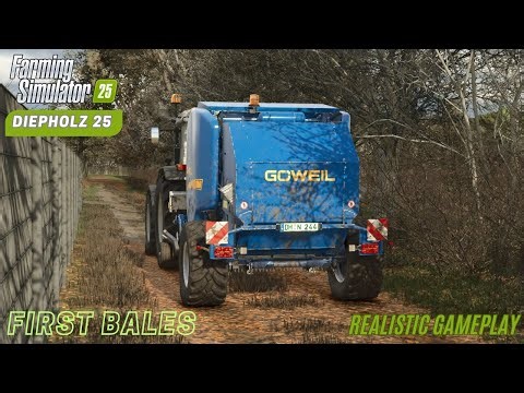 FS25 Realistic – Baling the Grass with Zach | First Hay Bales