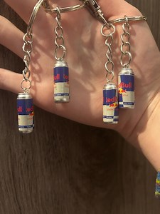 Mini Red Bull Can Keychain: Handmade Energy Drink Charm - Etsy