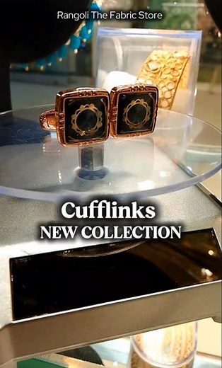 Men’s Classic Gold Cufflinks | Premium Formal Look | Rangoli The Fabric Store