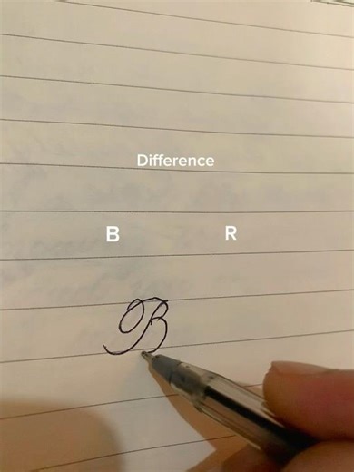 “B vs R in cursive ✍️ | Can you spot the difference? 👀 #CursiveWriting #Calligraphy”