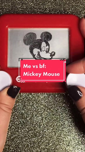 Mickey Mouse vs Etch A Sketch Challenge | Boyfriend Edition