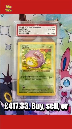 🚀 This Koffing card fetched £417.33 — crazy or fair? #shorts