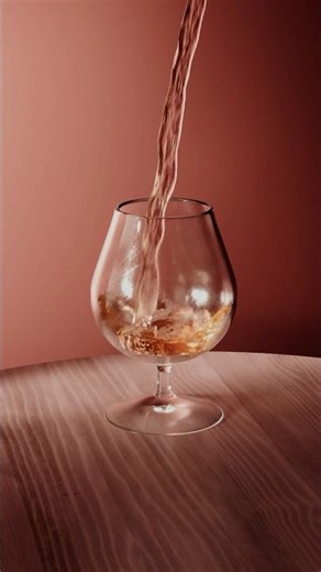 Liquid pouring glass in Houdini and redshift via paradigm solver