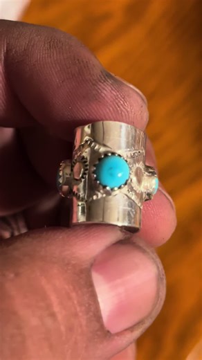 Handcrafted Sterling Silver Turquoise Ear Cuff