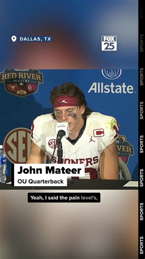 704K views · 5.2K reactions | OU Quarterback John Mateer on his performance in the Red River Rivalry after the Sooners lost to Texas. See the full press conference on our YouTube channel, KOKH - FOX 25 #collegefootball #sooners | KOKH FOX 25 News, Oklahoma | Facebook