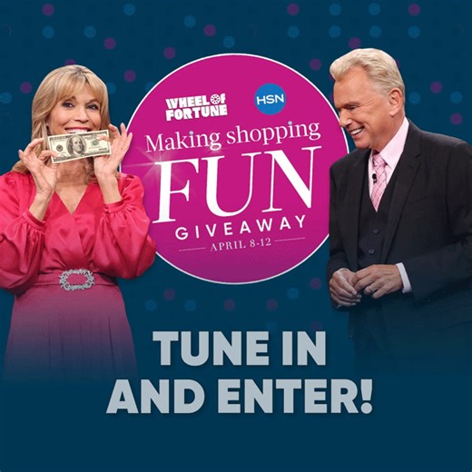 Tune-in tonight and all week long and enter for your chance to win one of FIVE $10,000 HSN Shopping Sprees! There’s something for everyone at @HSN, enter now: https://www.wheeloffortune.com/win/shopping-spree-giveaway | Wheel of Fortune