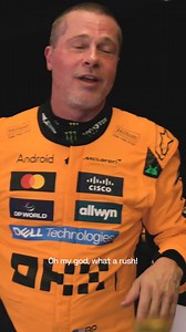 Brad Pitt's reaction to driving the MCL60 🤩🧡 | McLaren