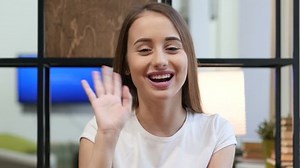 Young Girl Talking Camera Online Video Stock Footage Video (100% Royalty-free) 22498633 | Shutterstock