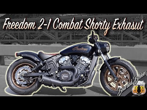 Freedom Performance 2-1 Combat Shorty Exhaust for Indian Scout Bobber
