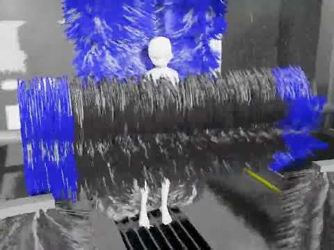 【blender】3D Human car wash animation based on realistic motion【洗車機】