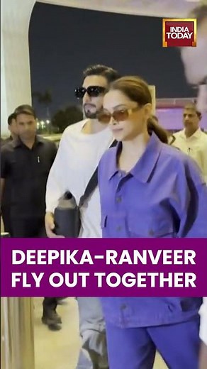 Deepika Padukone and Ranveer Singh Depart From Mumbai Airport Together #bollywood #deepika #ranveer