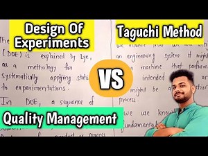 Design of Experiments vs Taguchi Method | Lec-14 | Quality Management