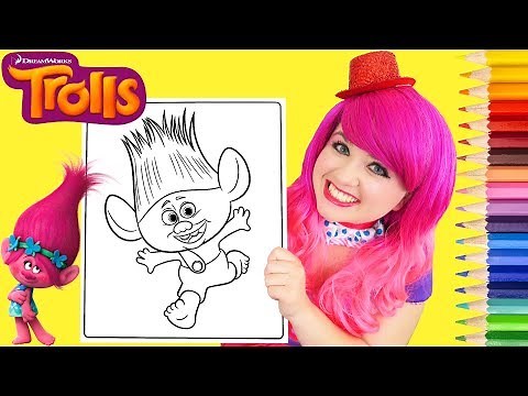 Coloring Trolls Baby Branch Coloring Book Page Prismacolor Colored Pencils | KiMMi THE CLOWN