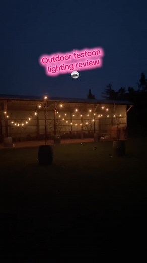 Review of Festoon Lighting for Barn Weddings