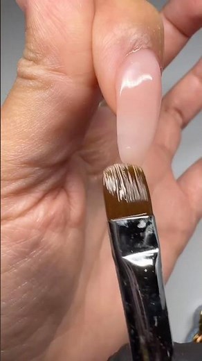 the perfect peachy neutral polygel color! watch me apply over tips🧡 #nails #polygel #nailtutorial
