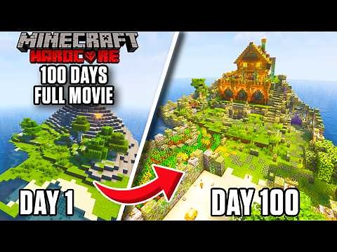 I Survived 100 Days on a DESERTED ISLAND in Minecraft Hardcore!!