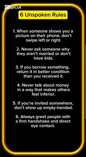 ⚖️ Respect & Manners 101: The 6 Rules Nobody Talks About!