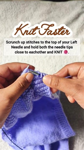 KNIT FASTER 🧶 (ENGLISH STYLE) #knittingforbeginners #knittinghelp