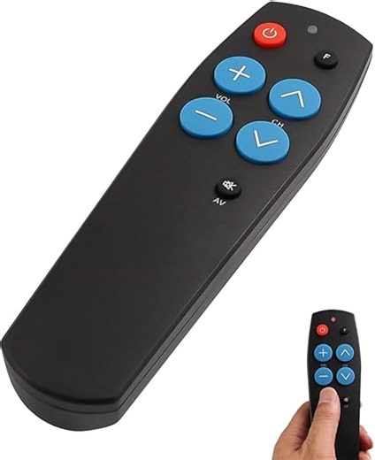Universelle TV-Fernbedienung mit Großer Taste für ältere Menschen, Senioren Fernbedienung, Senioren Fernbedienungs Funktioniert für TV und Kabel IR Geräte