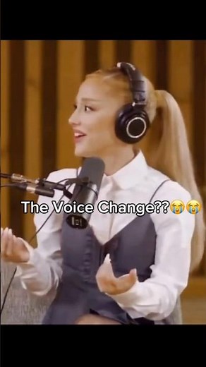 The way Ariana Grande changed her voice mid interview 😭
