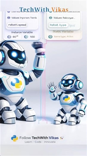 Python me instance variable vs static variable 😳 | #shorts