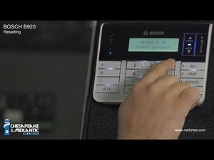 Bosch B920 Keypad Resetting