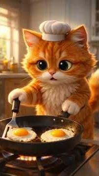 Cute Cat Becomes a Chef 🐱🍳 | Fun Cooking Story | #shorts