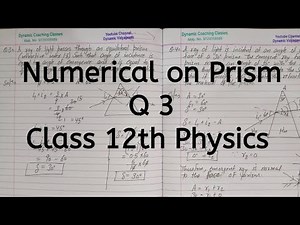 Q 3, Numerical on Prism, Chapter 9, Ray Optics And Optical Instruments, Class 12 Physics