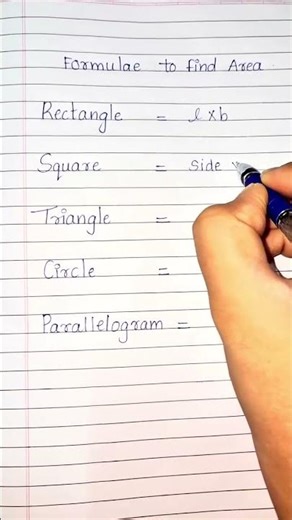 Formulae to find Area 👍