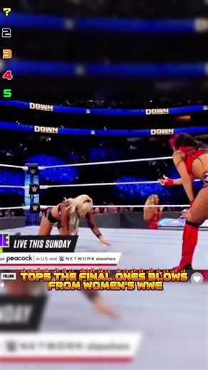 Top5 the final ones blows from women’s wwe #wwe #wweraw #wwetiktok #usa