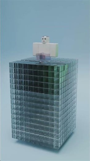 🎮🧊 Coco She Fell Roblox Blender Cubes: Glass Wood Simulation Compilation #blender #animation #roblox