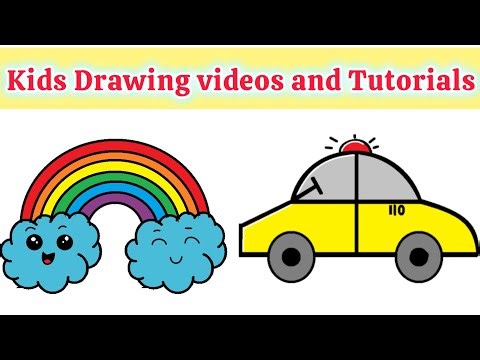 Rainbow and Car Drawing for Kids 🌈🚗 | Easy Coloring and Fun Art Tutorial
