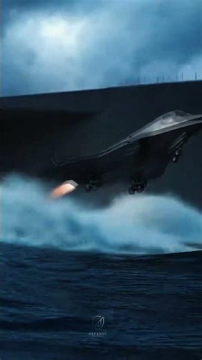 Futuristic US Navy Warship Launches Stealth Aircraft #trending #usairforce #short #navalfighter