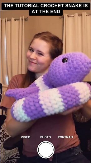 The tutorial crochet snake is at the end