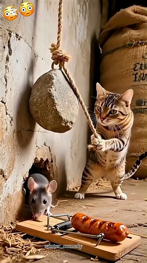 can the rat escape the trap😱😳🏃#animals #funny #viralshort