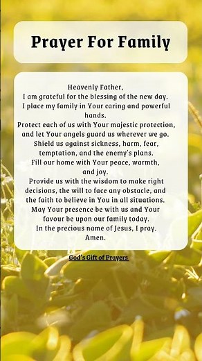 Prayer For Family Protection | Morning Prayer For Family