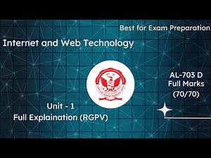AL 703(D) Internet and Web Technology (UNIT I) || RGPV