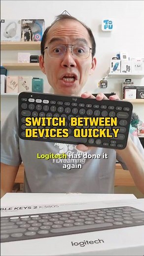 Logitech Pebble Keys 2 K380S connects and switches between multiple devices with a press of button