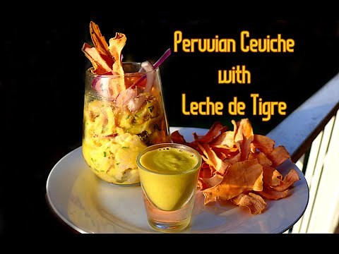 Peruvian Ceviche with Leche de Tigre (Tiger's Milk)