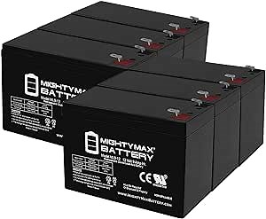 Mighty Max Battery 12V 9AH Replacement Battery for Liebert GXT3 2000RT120 UPS - 6 Pack