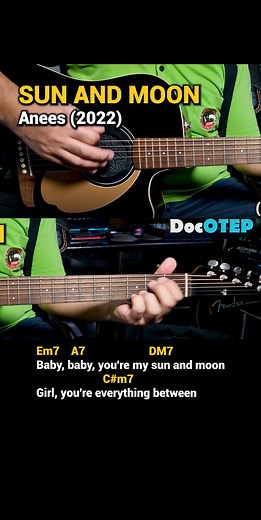 Sun and Moon - Anees (2022) Easy Guitar Chords Tutorial with Lyrics Part 1 REELS 🎸🎸🎸 #DocOtepGuitarTutorial | Doc OTEP Studio