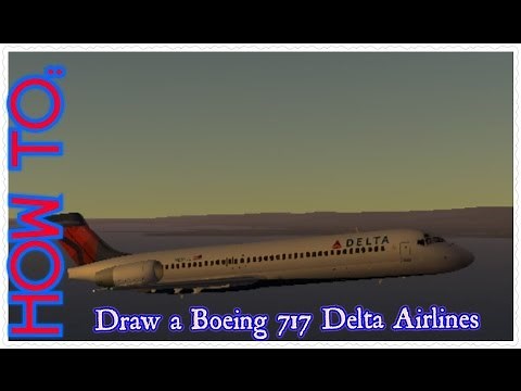 How to Draw A Boeing 717 Delta Airlines