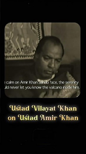 🎙️ Ustad Vilayat Khan Speaks About Ustad Amir Khan | Rare Archival Interview #shorts