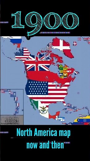 North America map 2025 vs 1900 #history #geography