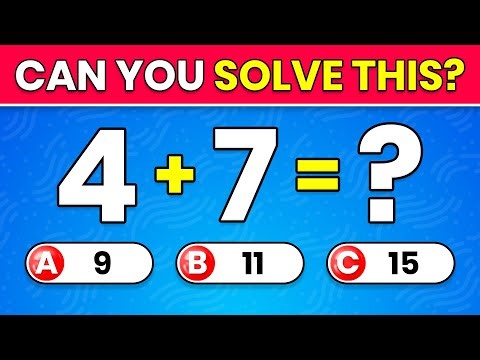 🧮 Addition Math Quiz | Can You Solve Them All? 🧠 Speed Challenge